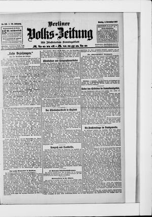 Berliner Volkszeitung vom 04.11.1907