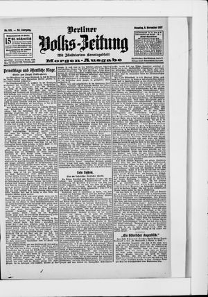 Berliner Volkszeitung vom 05.11.1907