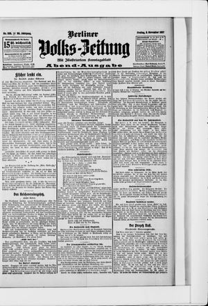 Berliner Volkszeitung vom 08.11.1907