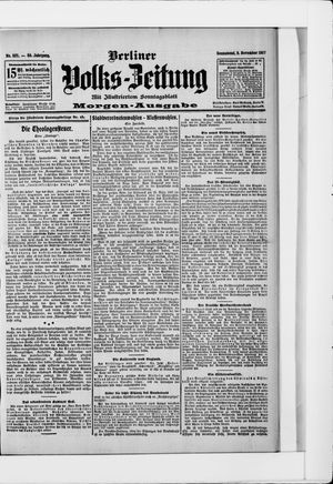 Berliner Volkszeitung vom 09.11.1907