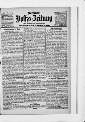 Berliner Volkszeitung vom 14.11.1907