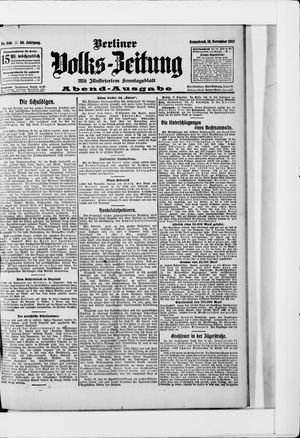Berliner Volkszeitung vom 16.11.1907