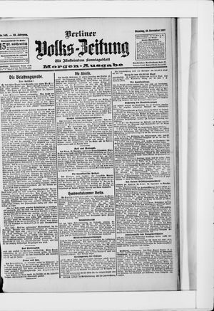 Berliner Volkszeitung vom 19.11.1907