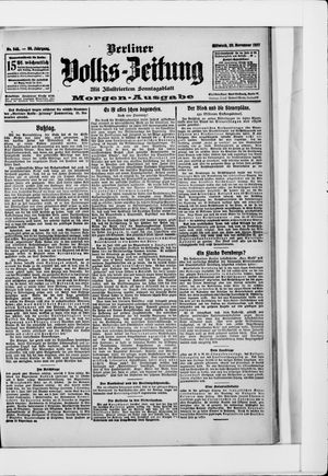 Berliner Volkszeitung vom 20.11.1907