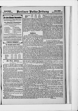Berliner Volkszeitung vom 20.11.1907