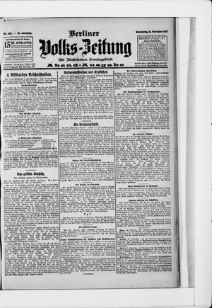 Berliner Volkszeitung vom 21.11.1907