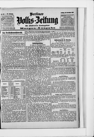 Berliner Volkszeitung vom 22.11.1907