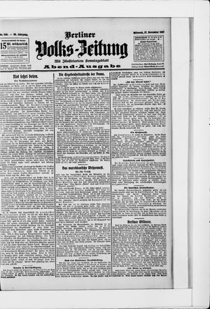 Berliner Volkszeitung vom 27.11.1907