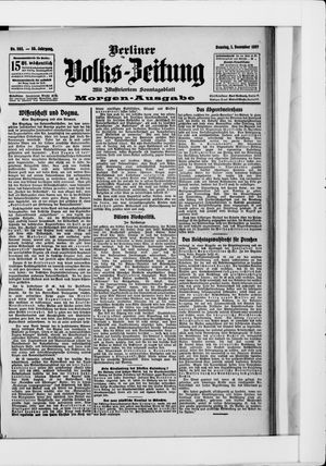 Berliner Volkszeitung vom 01.12.1907