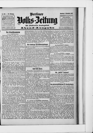 Berliner Volkszeitung on Dec 3, 1907