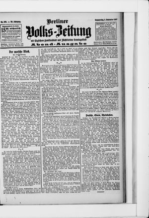 Berliner Volkszeitung vom 05.12.1907