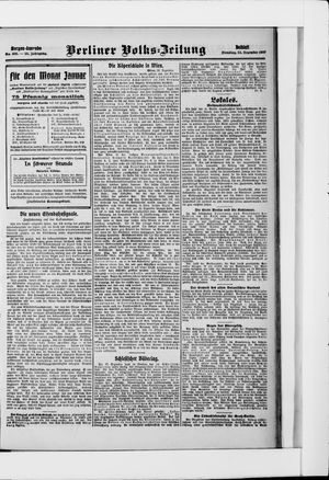 Berliner Volkszeitung vom 24.12.1907