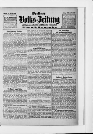 Berliner Volkszeitung vom 30.12.1907