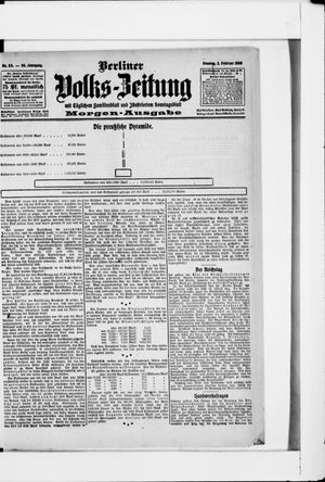 Berliner Volkszeitung vom 02.02.1908
