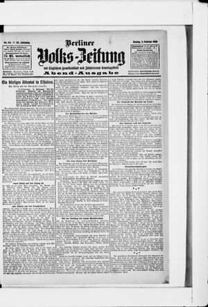 Berliner Volkszeitung vom 03.02.1908