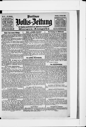 Berliner Volkszeitung vom 04.02.1908