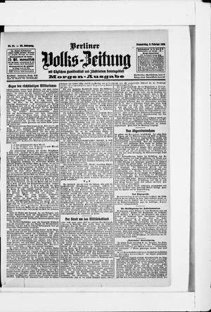 Berliner Volkszeitung vom 06.02.1908