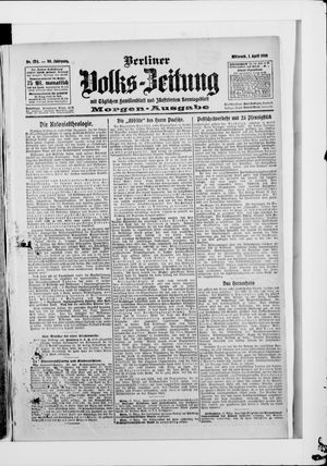 Berliner Volkszeitung vom 01.04.1908