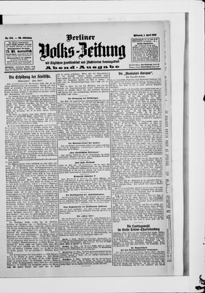 Berliner Volkszeitung on Apr 1, 1908