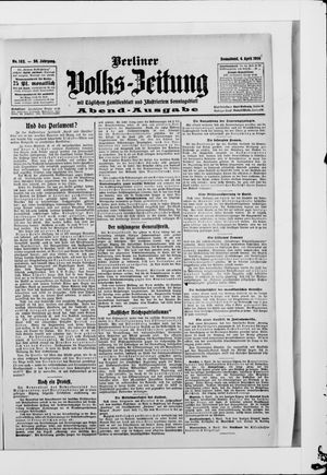 Berliner Volkszeitung vom 04.04.1908