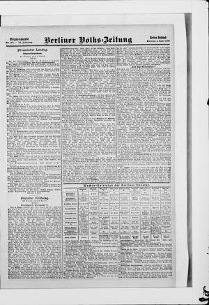 Berliner Volkszeitung vom 05.04.1908