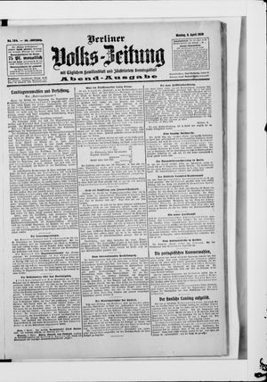 Berliner Volkszeitung vom 06.04.1908