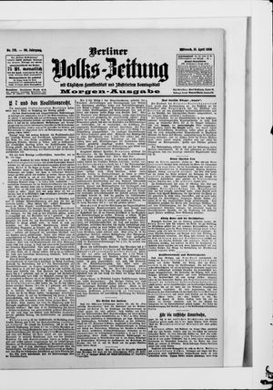 Berliner Volkszeitung vom 15.04.1908