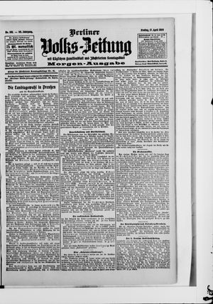 Berliner Volkszeitung on Apr 17, 1908