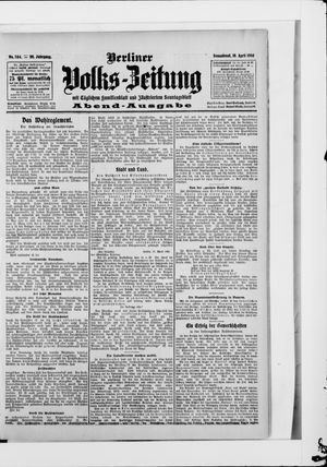 Berliner Volkszeitung vom 18.04.1908