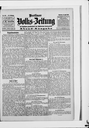 Berliner Volkszeitung vom 21.04.1908