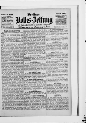 Berliner Volkszeitung vom 22.04.1908