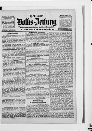 Berliner Volkszeitung on Apr 22, 1908