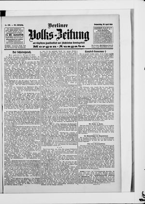 Berliner Volkszeitung vom 23.04.1908