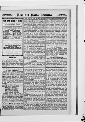 Berliner Volkszeitung vom 26.04.1908