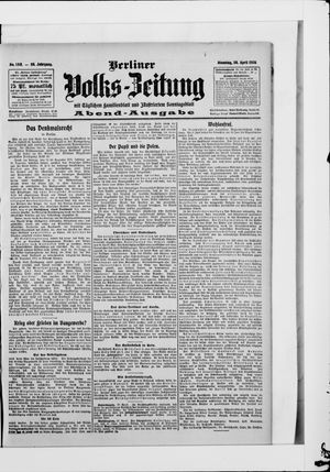 Berliner Volkszeitung vom 28.04.1908