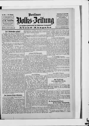 Berliner Volkszeitung vom 30.04.1908