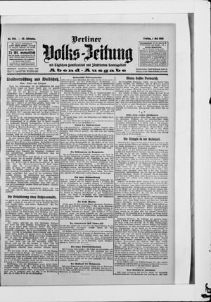 Berliner Volkszeitung vom 01.05.1908