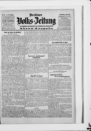 Berliner Volkszeitung vom 07.05.1908