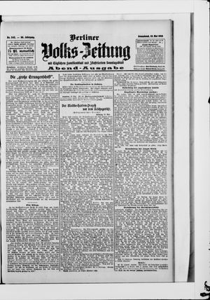 Berliner Volkszeitung vom 23.05.1908