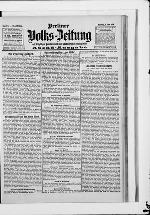 Berliner Volkszeitung vom 02.06.1908