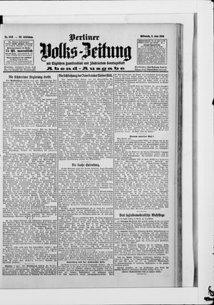 Berliner Volkszeitung vom 03.06.1908