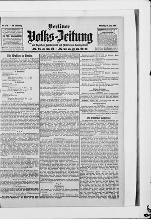 Berliner Volkszeitung vom 16.06.1908
