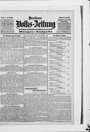 Berliner Volkszeitung vom 17.06.1908