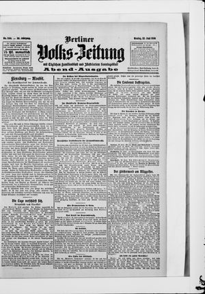 Berliner Volkszeitung vom 22.06.1908