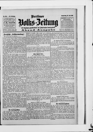 Berliner Volkszeitung vom 25.06.1908
