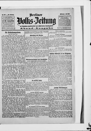 Berliner Volkszeitung vom 01.07.1908