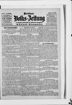Berliner Volkszeitung vom 14.07.1908