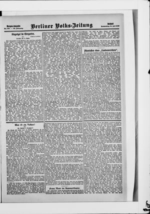 Berliner Volkszeitung vom 16.07.1908