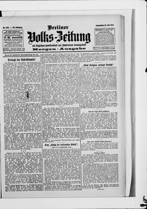 Berliner Volkszeitung vom 18.07.1908