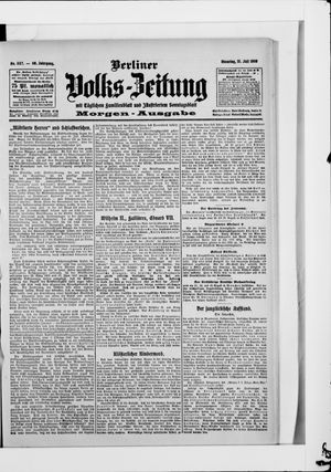 Berliner Volkszeitung vom 21.07.1908